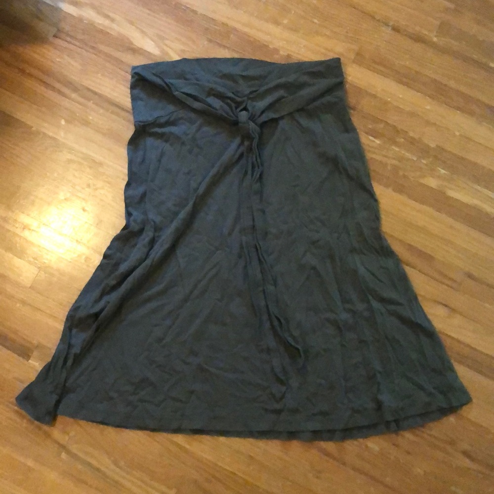 Brown Patagonia mid skirt with knot in front